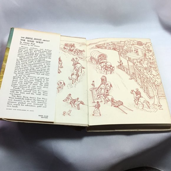 The Real Book About The Wild West 1952 HC/DJ - Picture 5 of 15